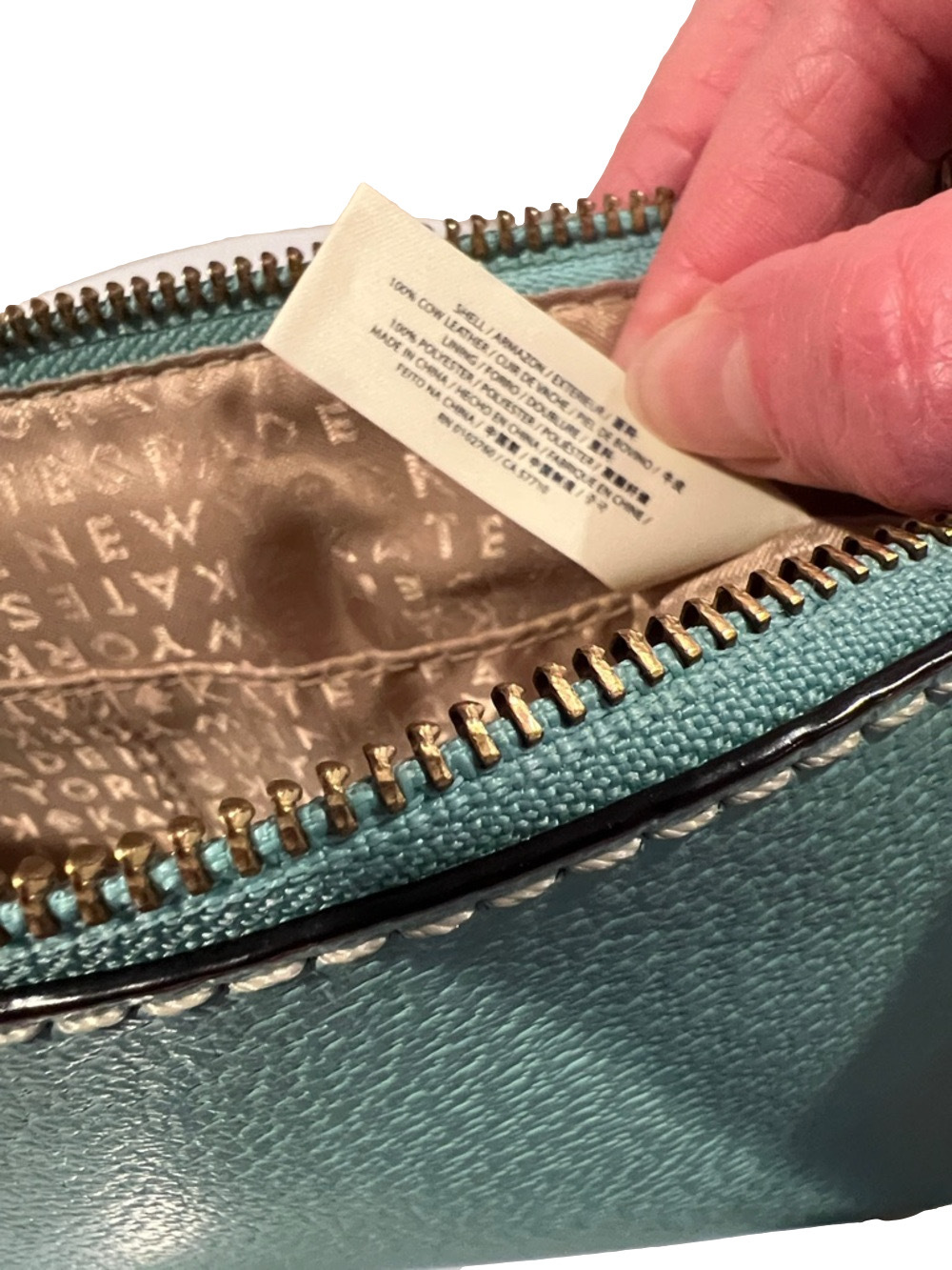 Kate Spade Turquoise Blue Leather Shoulder Bag EUC - Picture 9 of 14